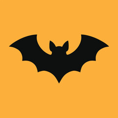 Black Bat Silhouette Logo Design
