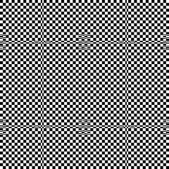 Abstract Seamless Geometric Checked Black and White Pattern.