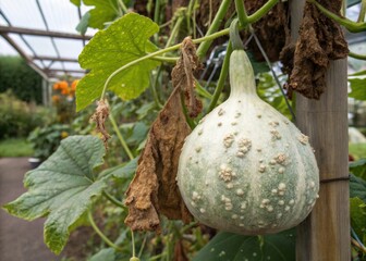 Investigation of fungally infected bottle gourd in agricultural fields assessing the impact on crop yield and health in diverse environments