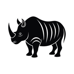 rhinoceros silhouette vector illustration