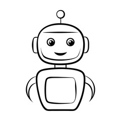 funny cartoon robot