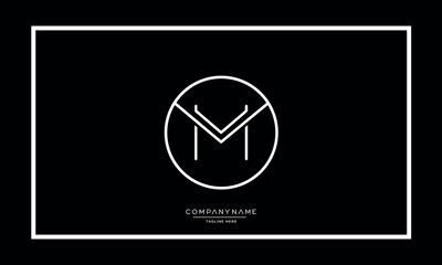 M or MM Alphabet letters logo monogram icon