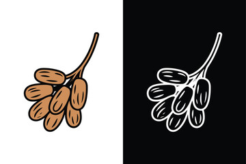 Fenugreek icon vector on White Background ,Vector Art Illustration on white background.