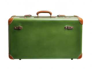 Vintage Green Suitcase Retro Style Luggage for Travel and Adventure