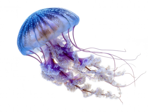 Graceful Jellyfish A Sea Creature with Delicate Beauty and Translucent Patterns