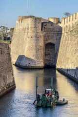 Canal between the Royal Walls of Ceuta, Spain