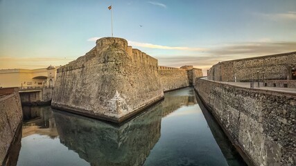 Canal between the Royal Walls of Ceuta, Spain