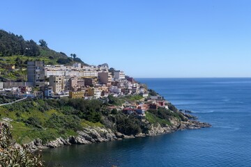 Coastal residential view of Monte Hacho in Ceuta