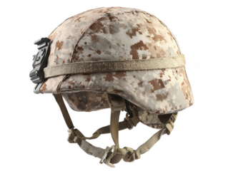 Camouflage Helmet Isolated Military Headgear for Protection and Tactical Use, Ideal for Safety Gear and Uniform