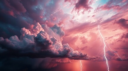 red stormy sky background
