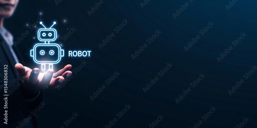 Poster chatbot innovation in global connectivity and ai technology. ai artificial intelligence concept, dig