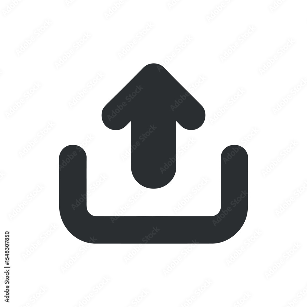 Poster simple upload icon in flat style