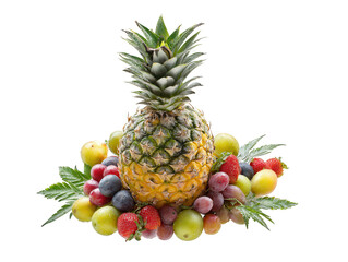 Pineapple and Berry Delight A Colorful Fruit Arrangement for Healthy Eating and Vibrant Summer Vibes