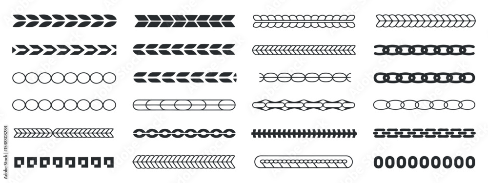 Poster collection of decorative borders and patterns in various styles