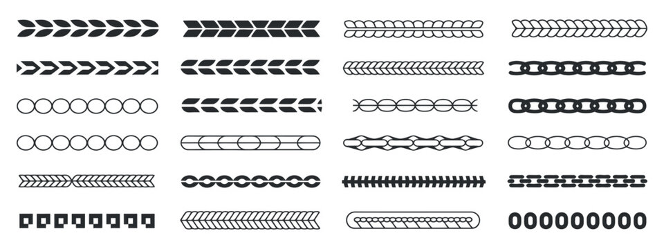 Collection of decorative borders and patterns in various styles