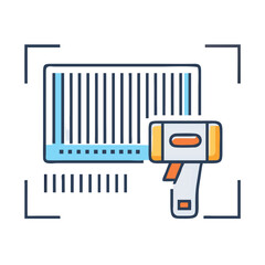 Digital Barcode Reader Scanning Symbolizing Efficient Data Management and Inventory Control