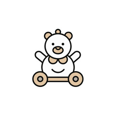 Cute teddy bear cartoon.