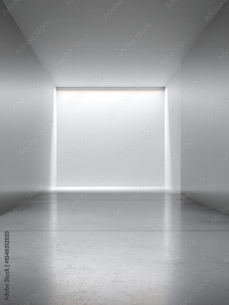 Aufkleber clear empty white and grey studio backdrop background : generative ai