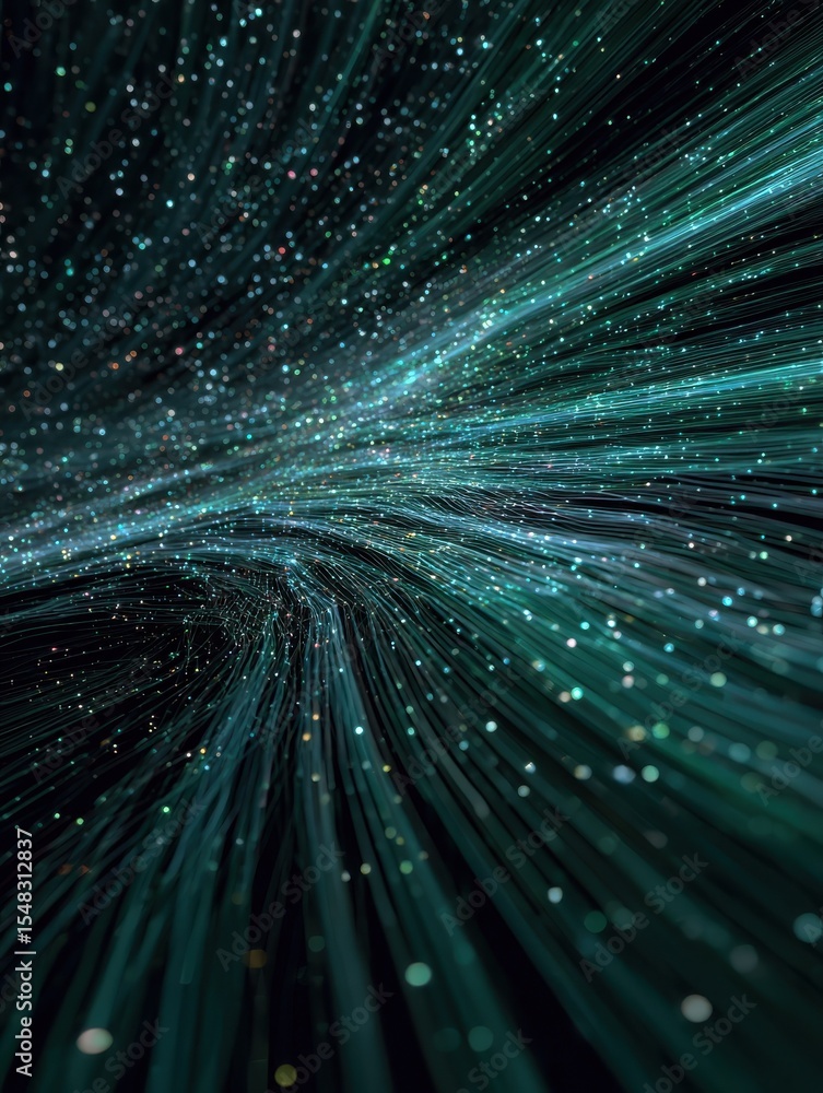 Poster dynamic data stream background