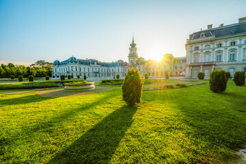 Obraz premium Festetics Palace is located in the town of Keszthely, Zala, Hungary near the Lake Balaton.