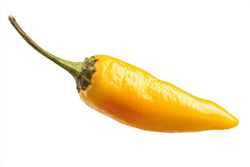 Yellow chili pepper isolated on a white background