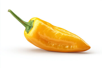 Yellow chili pepper isolated on a white background