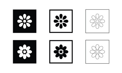 flower icon vector. flat flower icon vectors. flat flower icons set. incredible flower icon