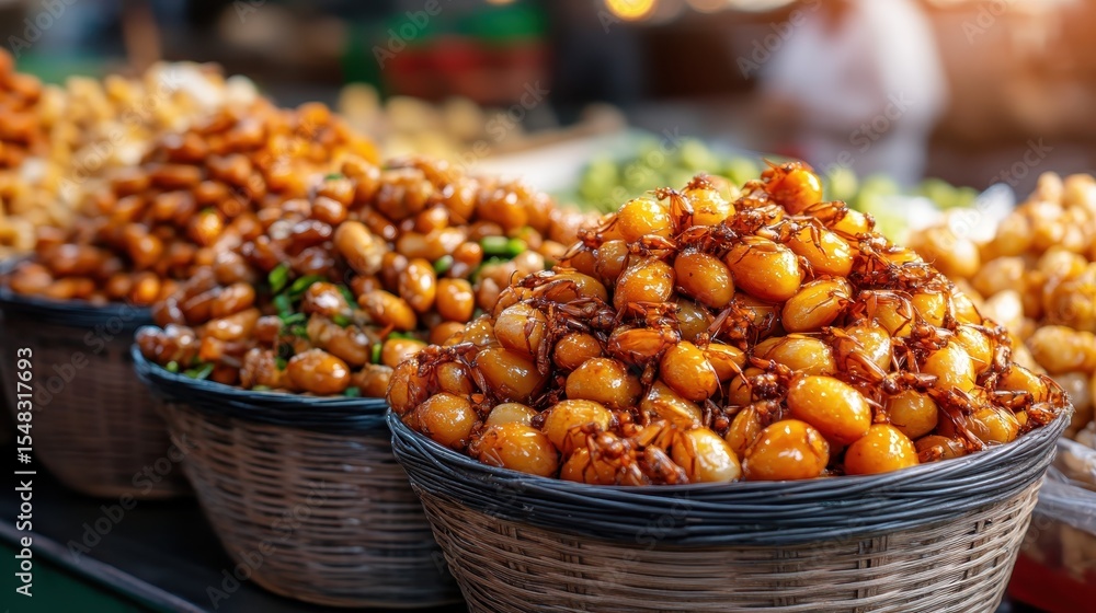 Poster a colorful display of assorted treats filled with visual delight. this image showcases the abundance