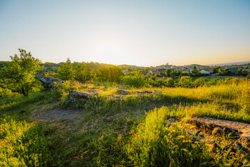 Tihany in Hungary. Benedictine Monastery of Tihany Abbey near Lake Balaton.