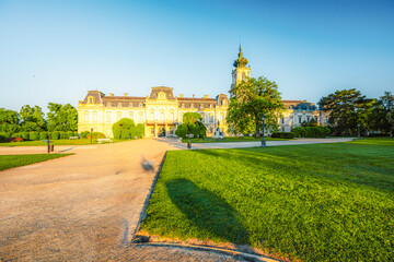 Festetics Palace is located in the town of Keszthely, Zala, Hungary near the Lake Balaton.