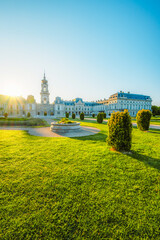 Festetics Palace is located in the town of Keszthely, Zala, Hungary near the Lake Balaton.
