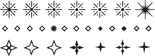 vector illustration of a set of abstract symbols