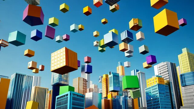 Isometric City Building Icons Set Urban Architecture Design Illustration 3D Vector