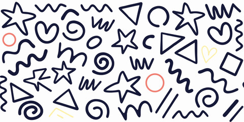 Abstract Hand-Drawn Doodle Pattern Background