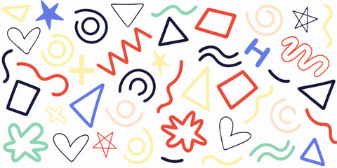 Abstract Colorful Shapes Background Pattern Design