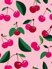seamless pattern with cherries
