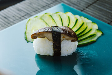 Assorted Japanese Cuisine – Shimeji, Temaki, Salmon, Hot Rolls, and More