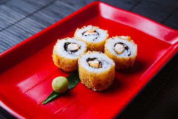 Assorted Japanese Cuisine – Shimeji, Temaki, Salmon, Hot Rolls, and More