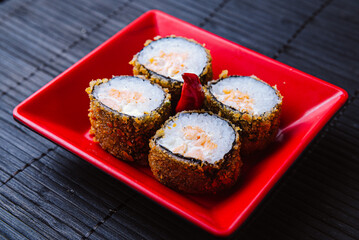 Assorted Japanese Cuisine – Shimeji, Temaki, Salmon, Hot Rolls, and More