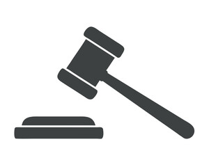 gavel icon on white