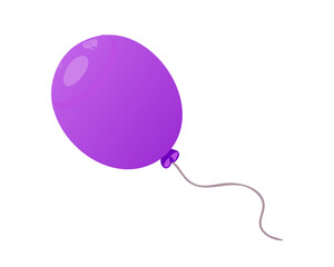purple balloon isolated on white