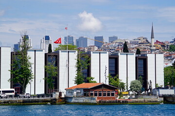waterfront view of naval museum in itanbul