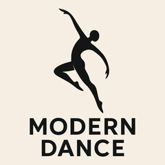 Energetic modern dance pose vector illustration.