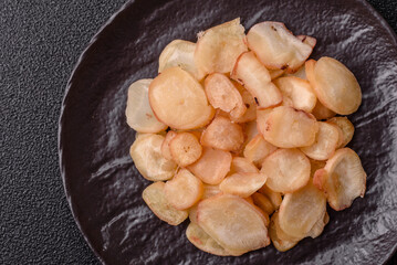 Food, dried squid in shavings or chopped as snacks or jerky. Snack dried squid for beer