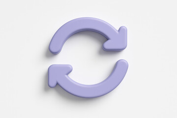 Lavender Refresh Icon – Modern Digital Interface Symbol