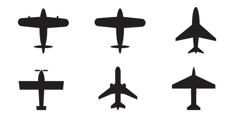 Plane icon set. Airplane icon vector. Flight transport symbol. Travel illustration. Holiday symbol