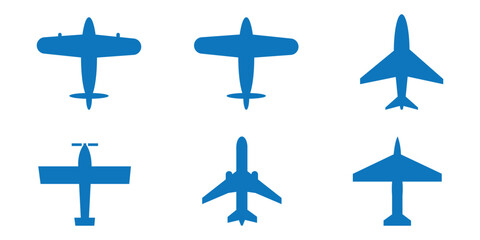 Plane icon set. Airplane icon vector. Flight transport symbol. Travel illustration. Holiday symbol