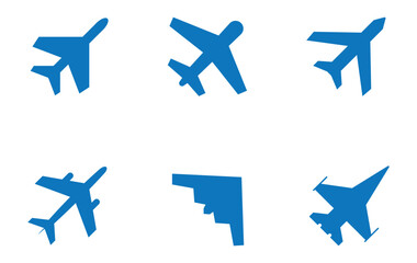 Plane icon set. Airplane icon vector. Flight transport symbol. Travel illustration. Holiday symbol