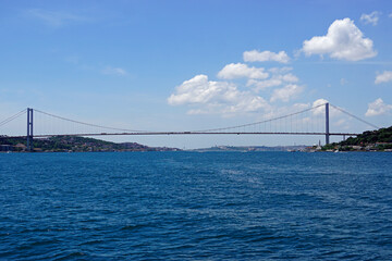  Suspension bridge links Europe and Asia in Istanbul.