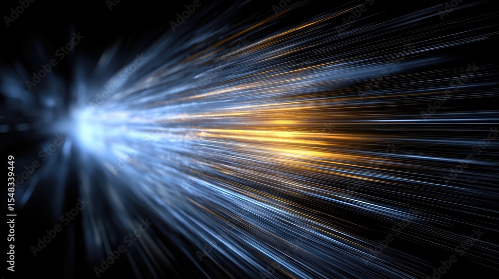 Poster Digital Streams Creating a High Tech Concept of Speed With Bright Colors on a Dark Interface